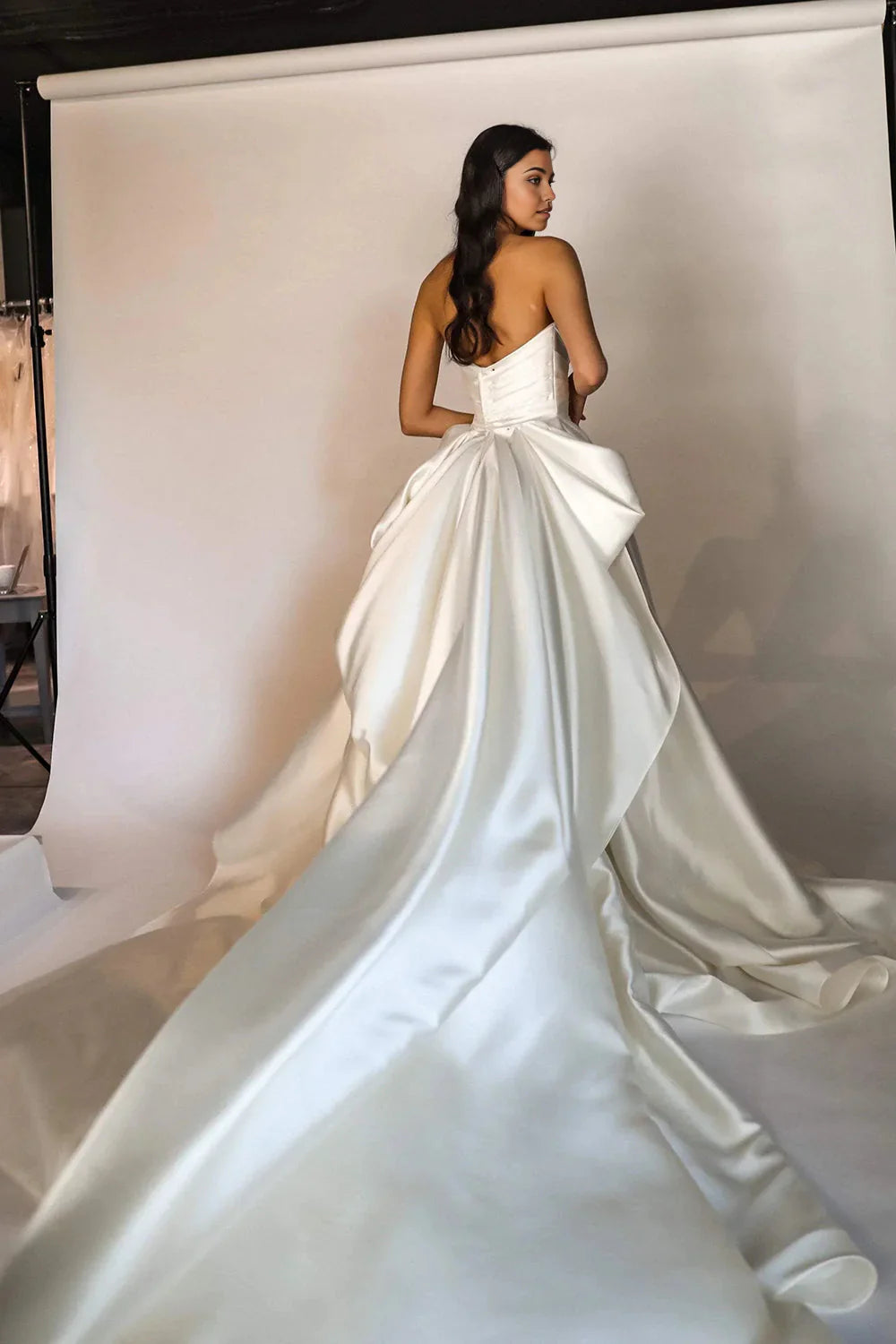 A Line Sweetheart Long Bridal Dress with Sweep Train Wedding Dresses