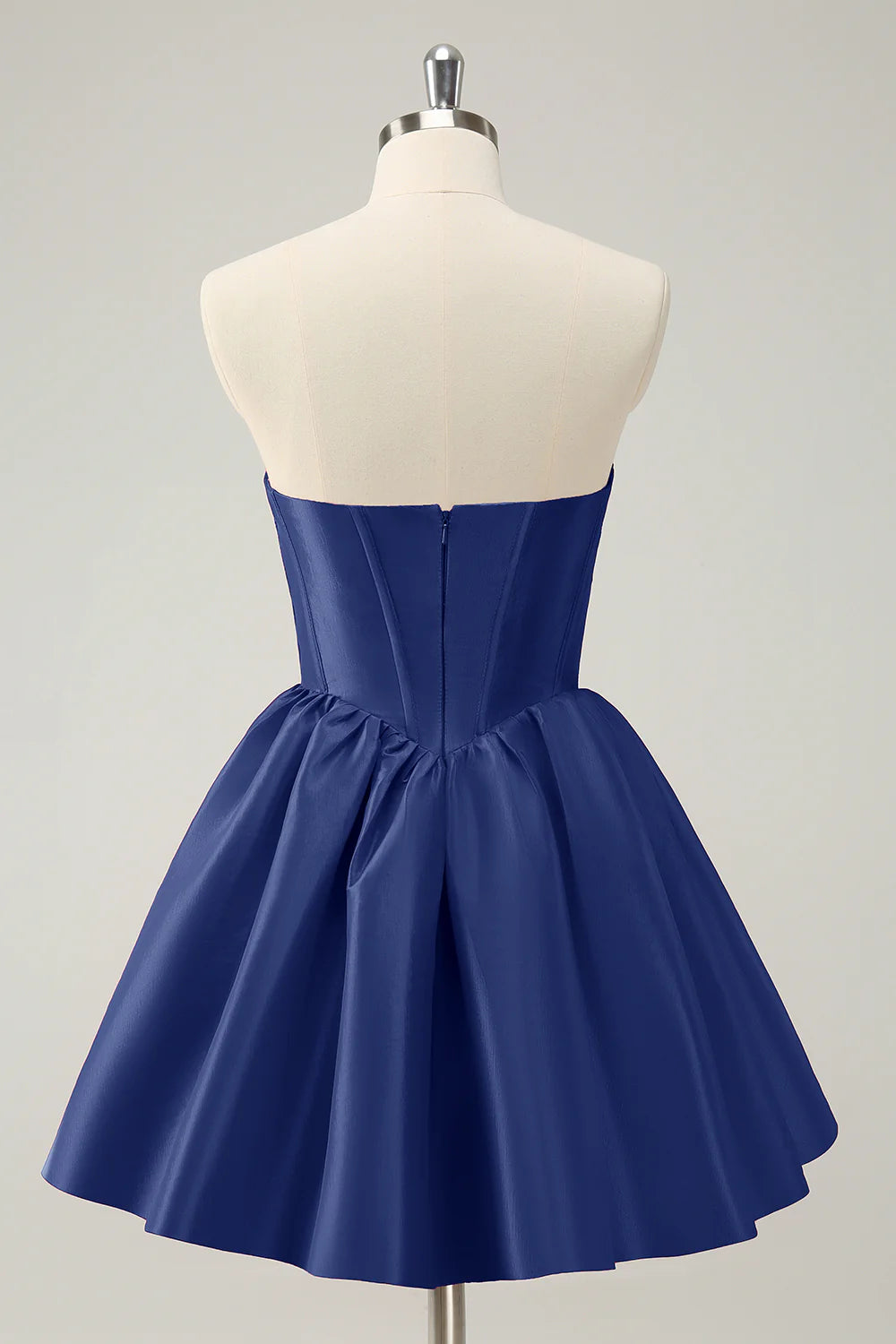 A Line Sweetheart Corset Satin Cute Homecoming Dress