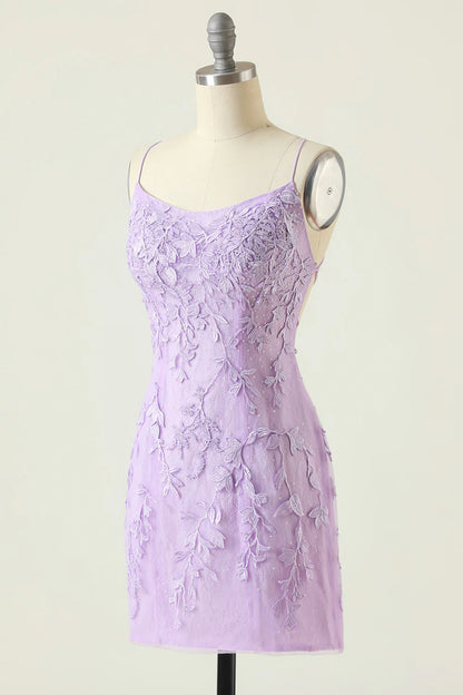 Backless Bodycon Homecoming Dress With Appliques