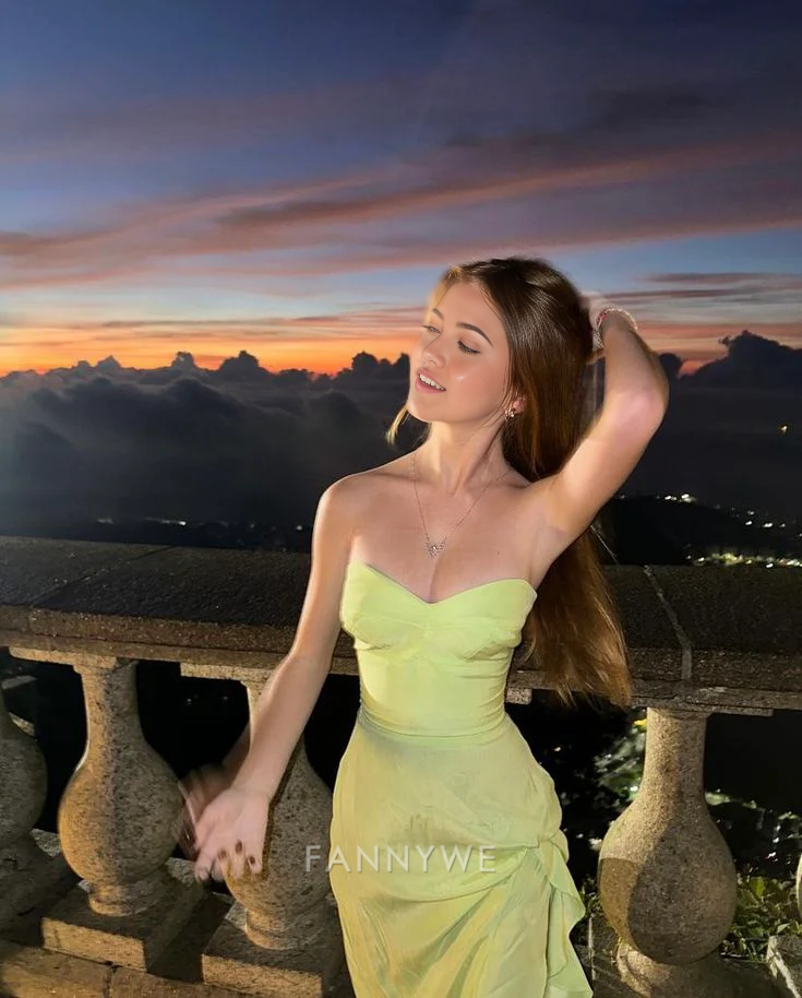 Sheath Sweetheart Ruffles Green formal dresses Bridesmaid Dresses evening gown Prom Dress