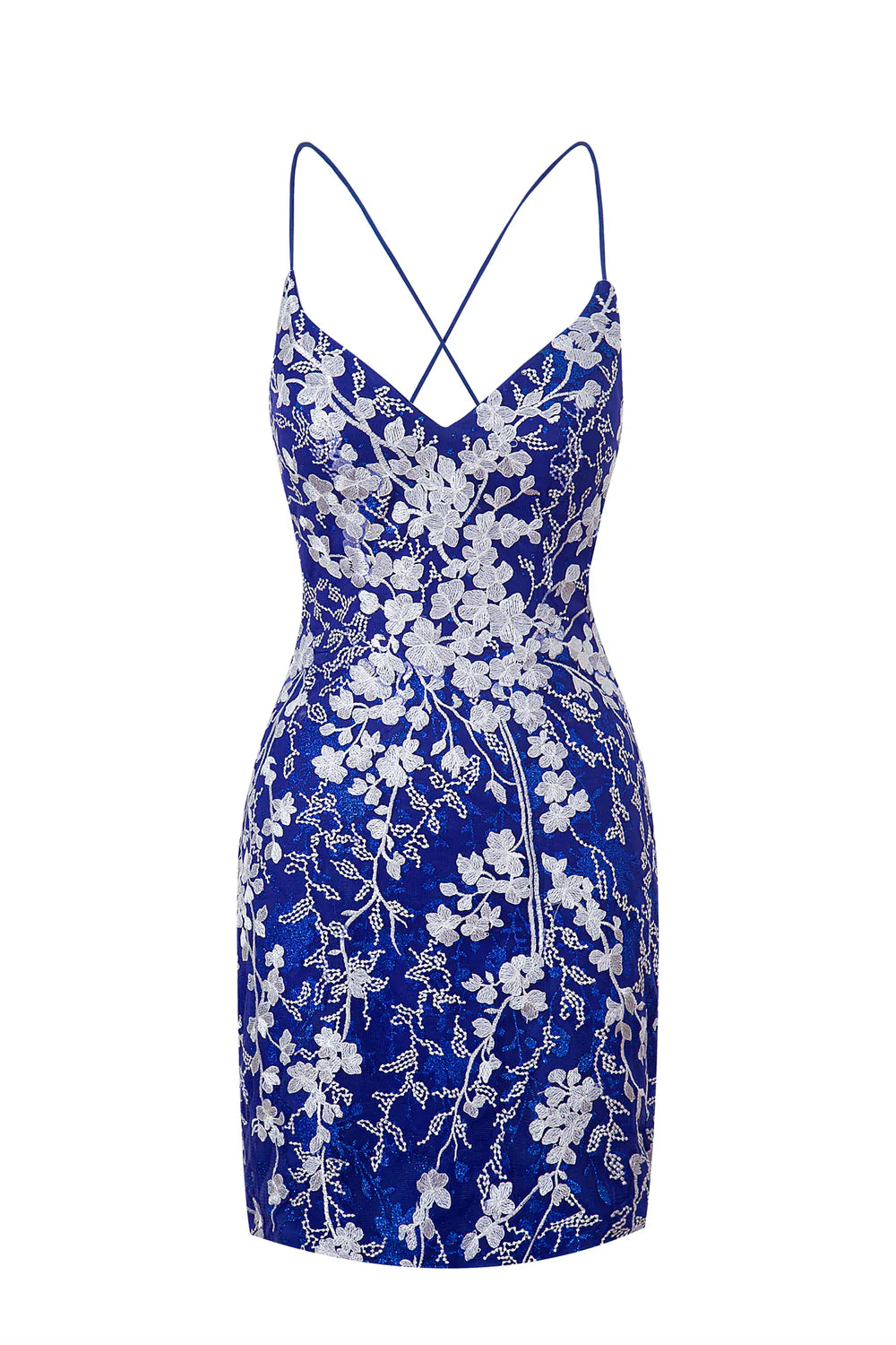 Sheath Short Spaghetti Straps Lace Homecoming Dress