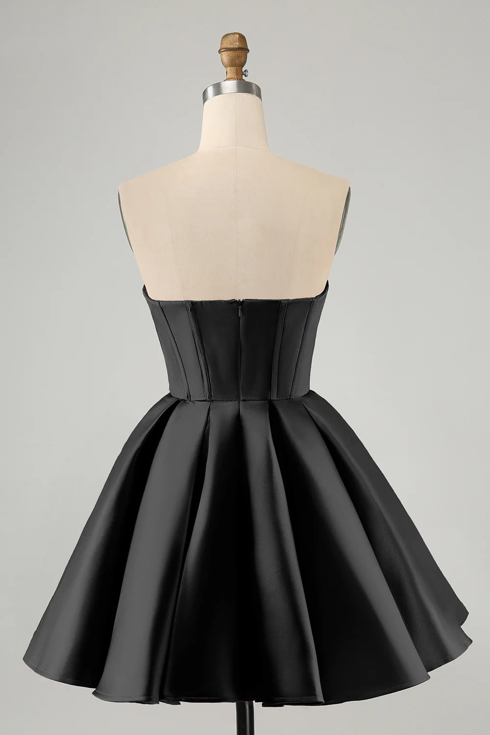 A Line Cute Sweetheart Corset Homecoming Dress with Beading