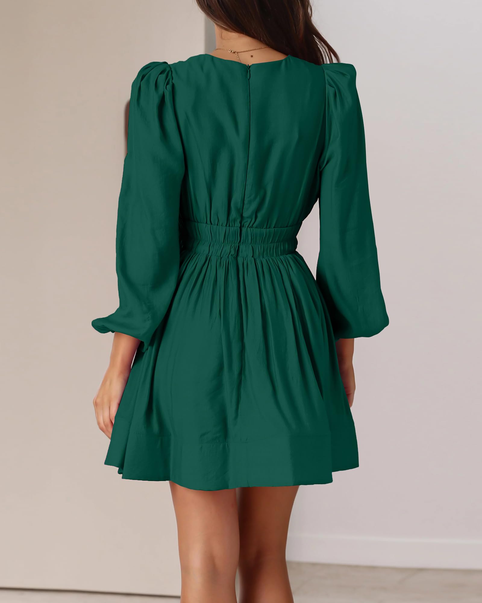 A-line Deep V Sexy Dress Long Sleeve formal dresses Bridesmaid Dresses evening gown Prom Dress