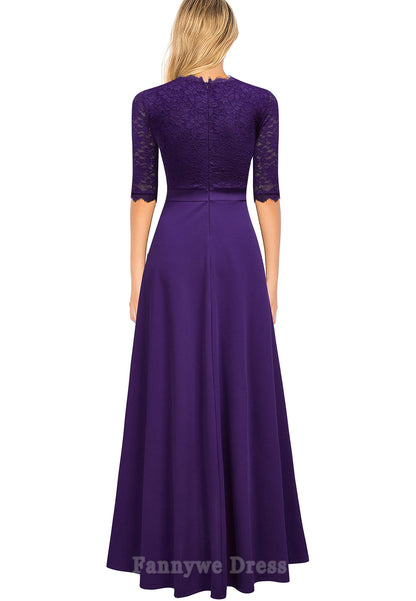 A-Linie V-Ausschnitt Spitze Vintage Abendkleider Abendkleid Ballkleid 