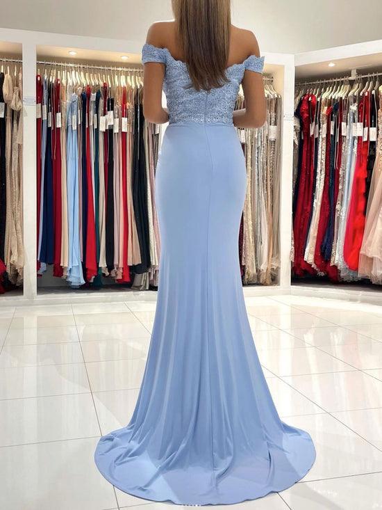 Mermaid Chiffon Lace Long Prom Dress