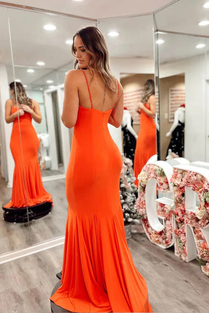 Vestidos formales con tirantes de sirena para fiesta