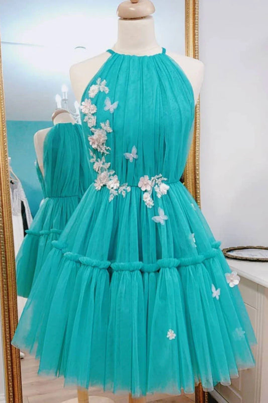 Tulle short prom dress