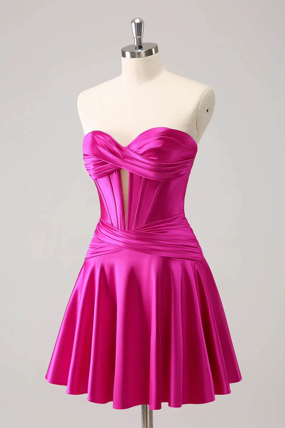 A-Line Sweetheart Corset Short Homecoming Dress