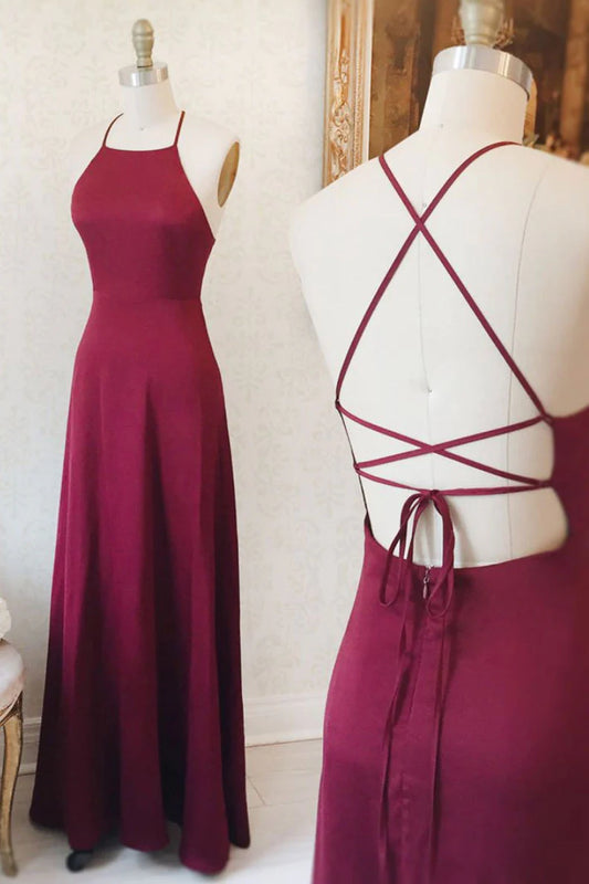 Simple long prom dress