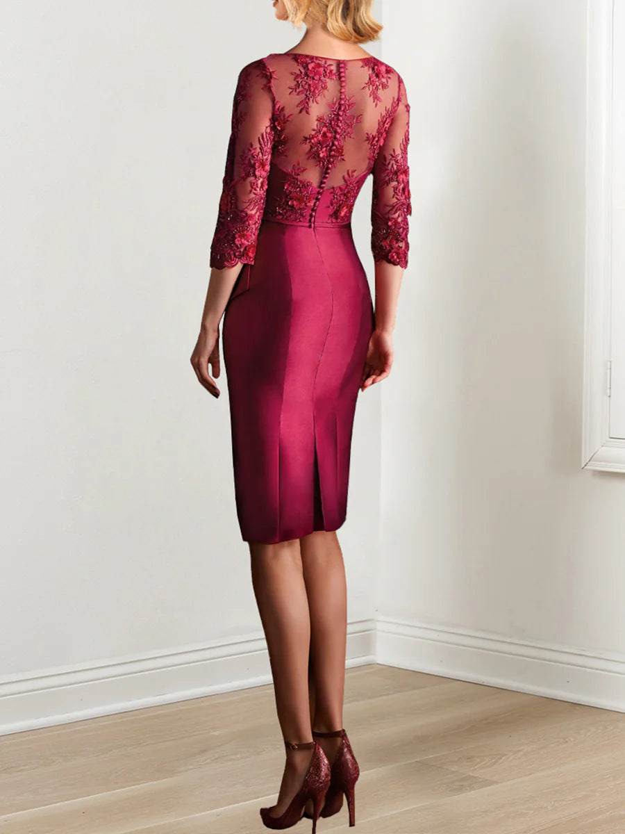 Sheath/Column Knee-Length Mother Of The Bride Dresses