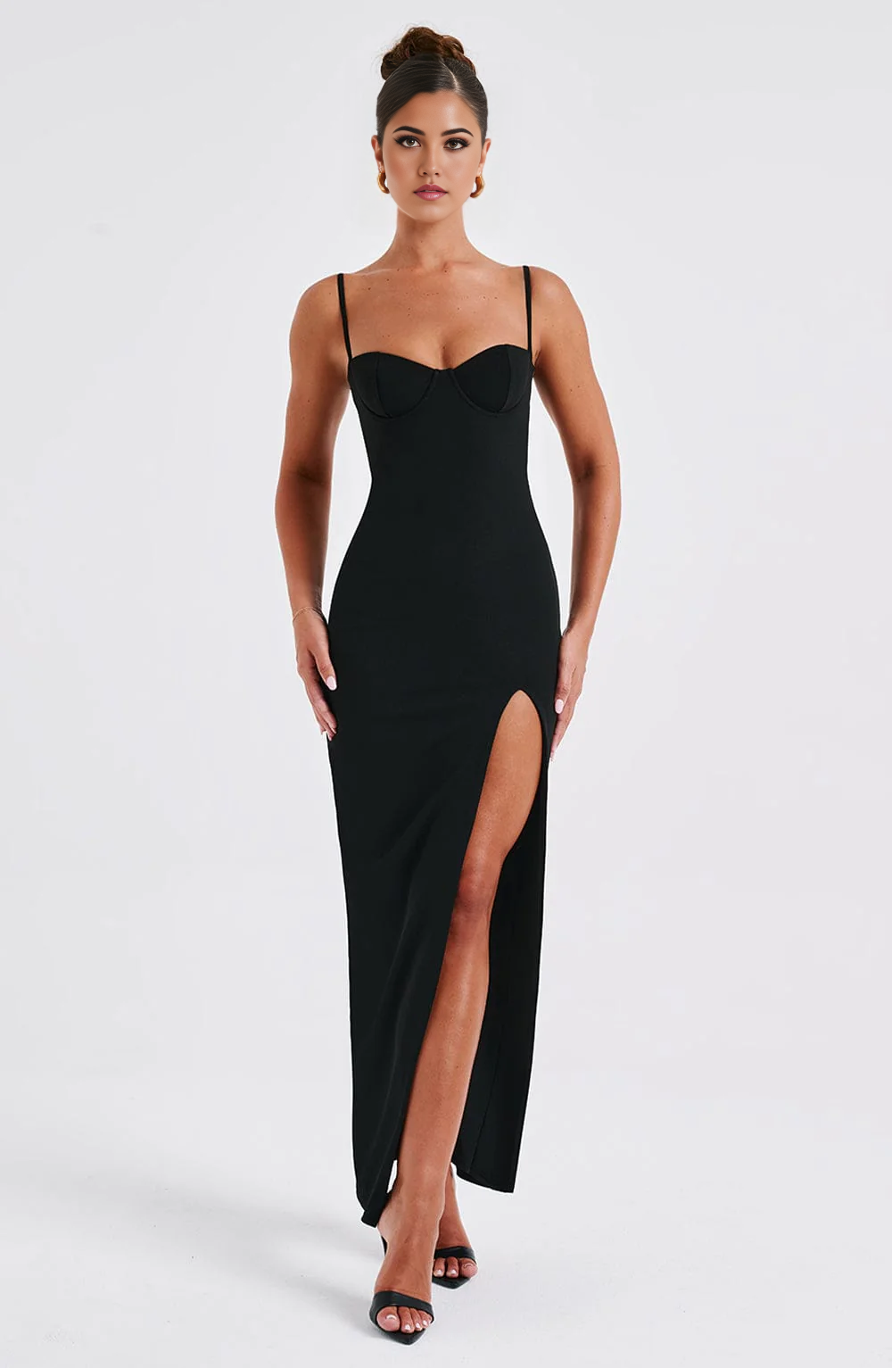 Sheath Spaghetti Straps Backless formal dresses Bridesmaid Dresses evening gown Prom Dress With Split