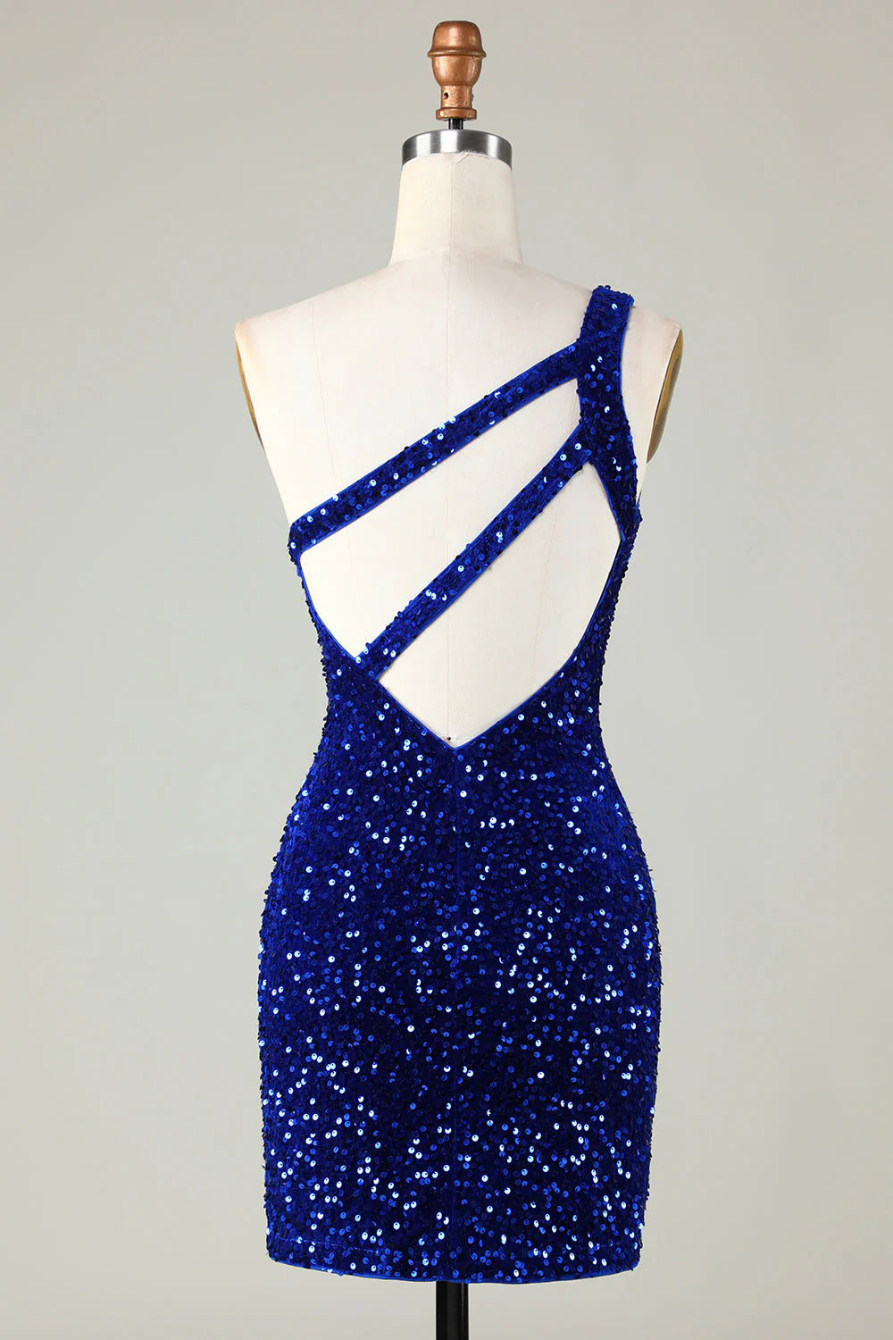 Sequins One Shoulder Tight Beading Short Homecoming Dress