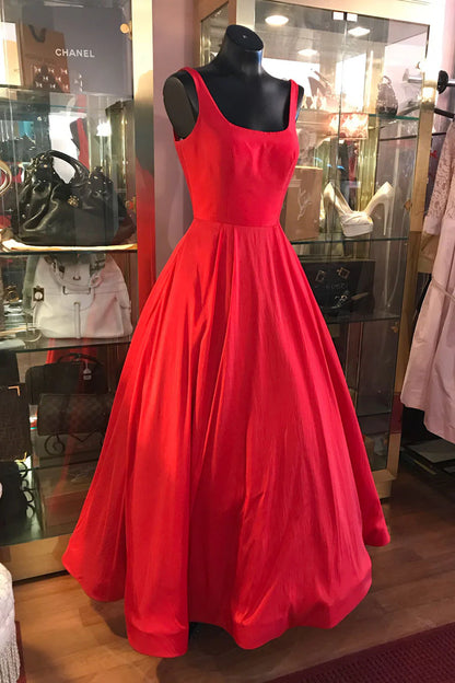Simple tea Length prom dress