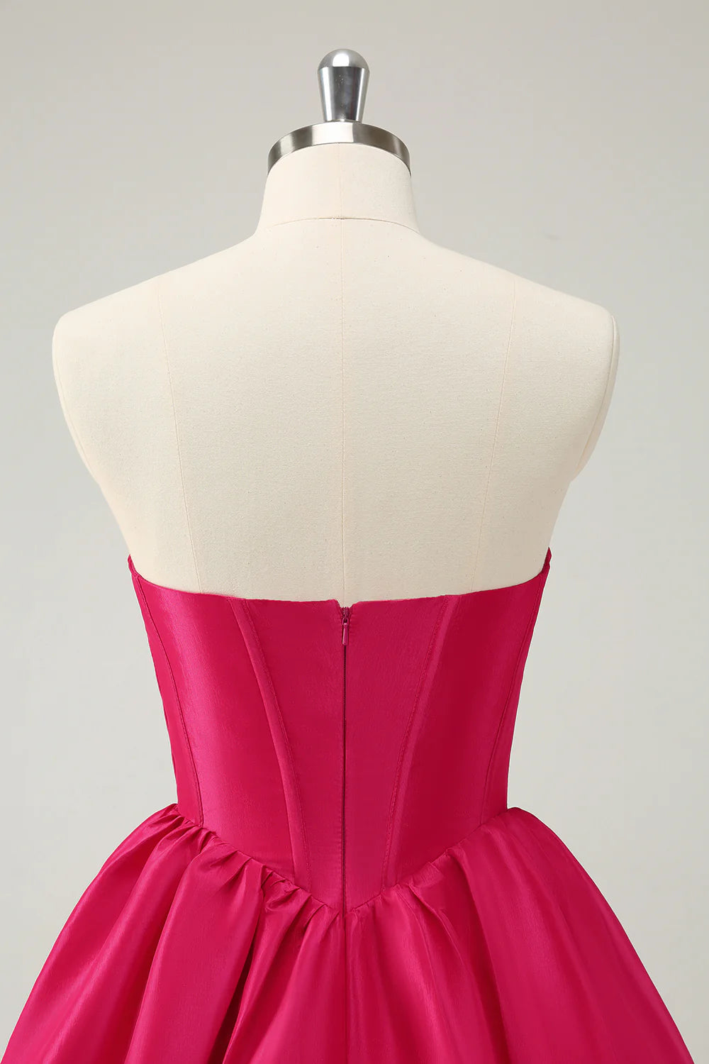 A Line Sweetheart Corset Satin Cute Homecoming Dress