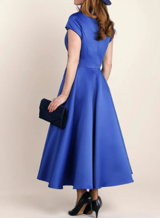 A-Line V Neck Short Sleeves Length Mother Of The Bride Dresses