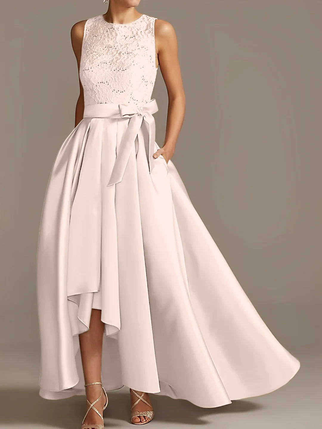 A-Line Jewel Neck Sleeveless Mother Of The Bride Dresses