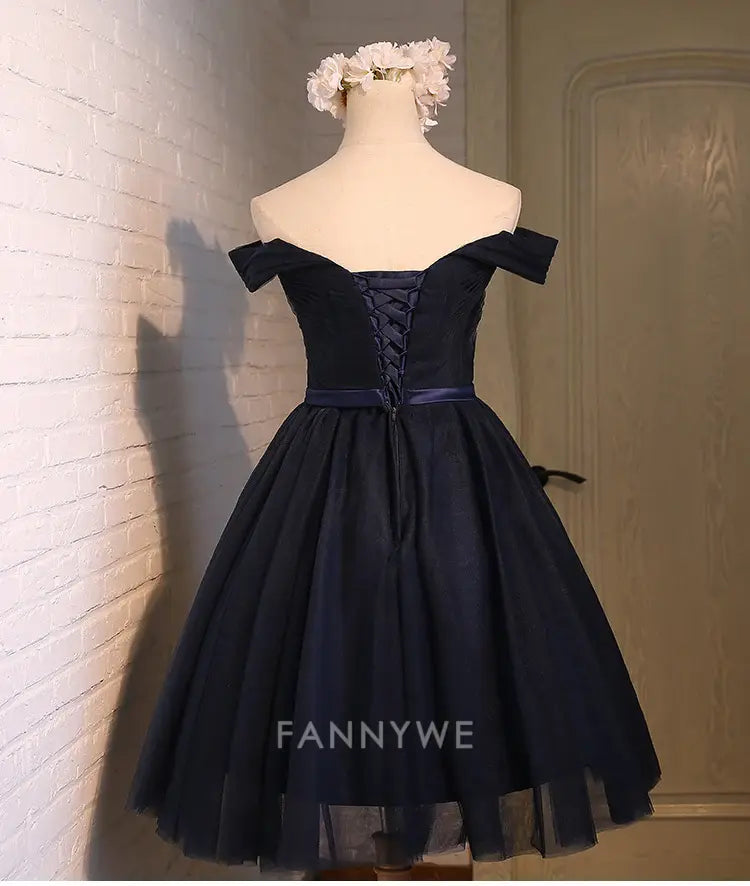 A-line Beautiful tulle sweetheart neck short formal dresses Bridesmaid Dresses evening gown Prom Dress