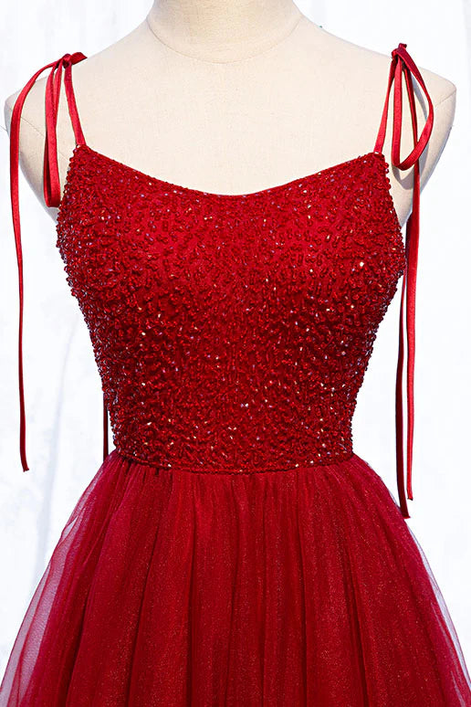 Sweetheart beads long prom dress