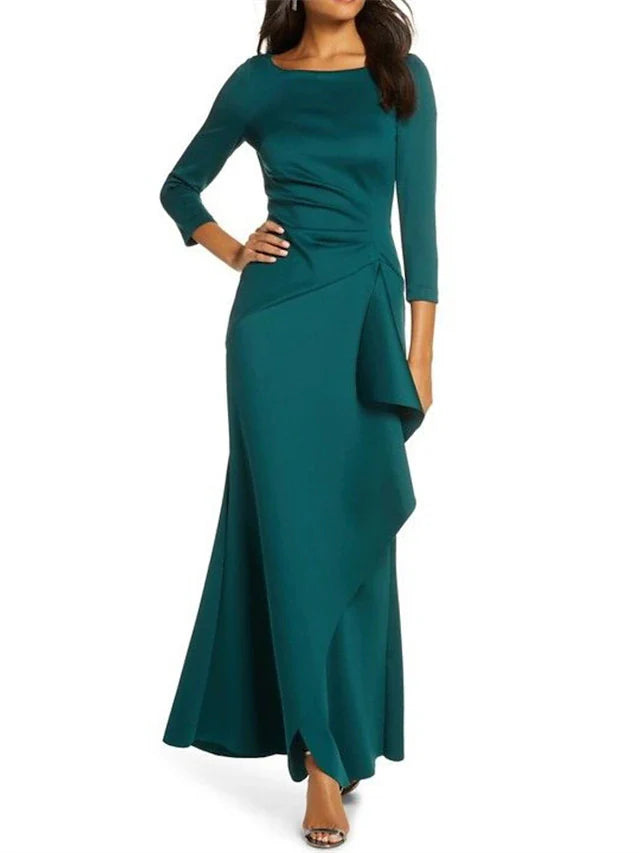 Sheath 3/4 Sleeves Scoop Neck Mother Of The Bride Dresses