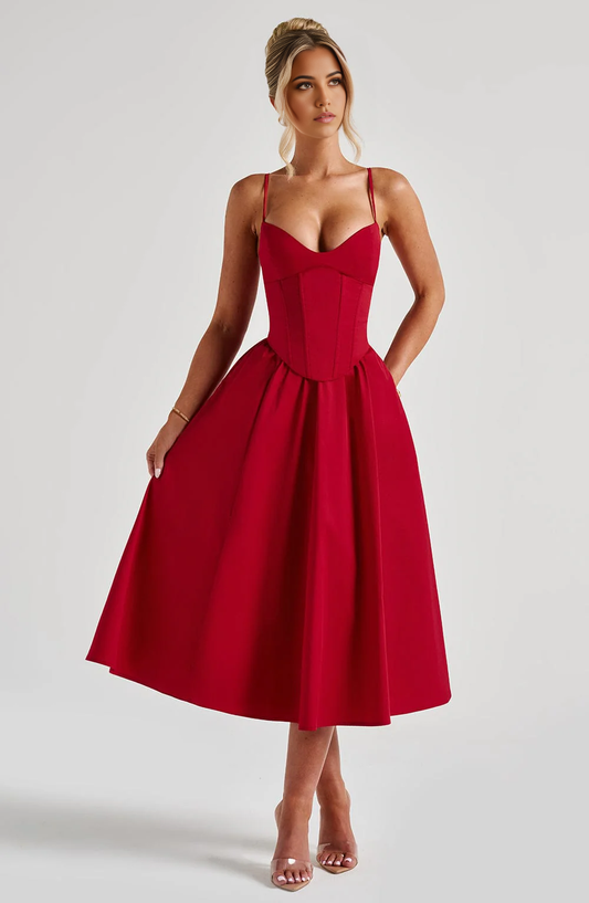 A-Linie Spaghettiträger Teelänge Abendkleider Brautjungfernkleider Abendkleid Ballkleid 