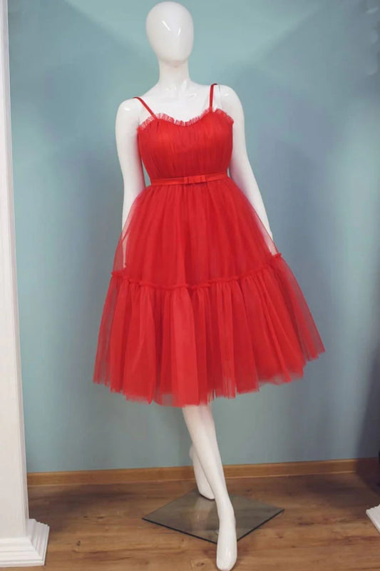Tulle short prom dress
