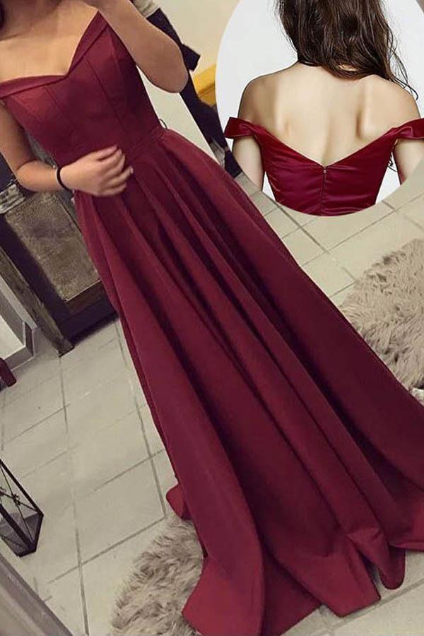 Shoulder Off the Shoulder Long Prom Dresses