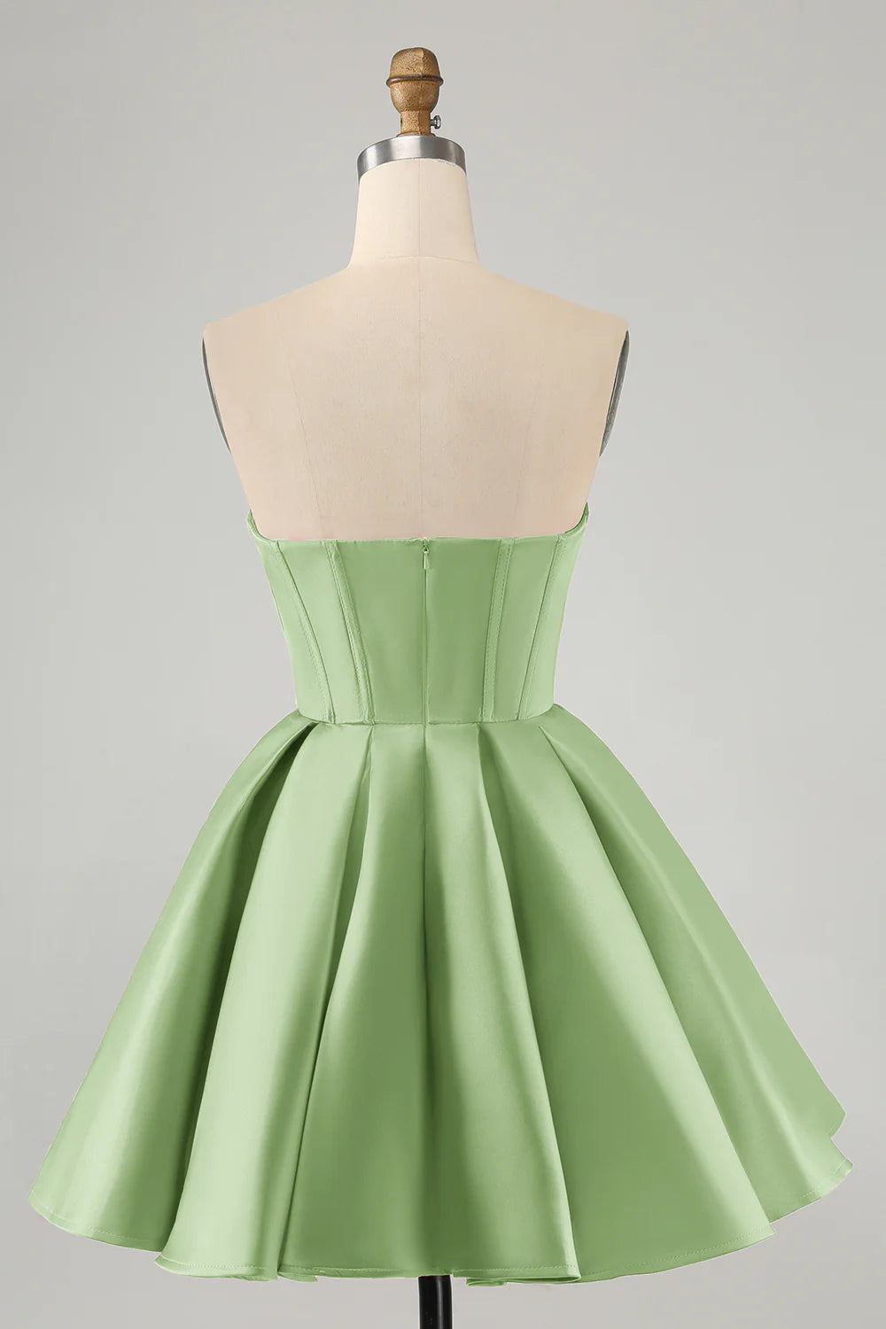 A Line Cute Sweetheart Corset Homecoming Dress with Beading