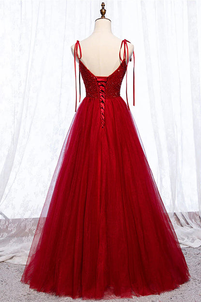 Sweetheart beads long prom dress