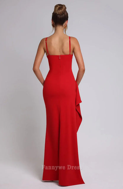 Vestidos formales de sirena con escote en V, vestidos de dama de honor, vestido de noche, vestido de fiesta con abertura 