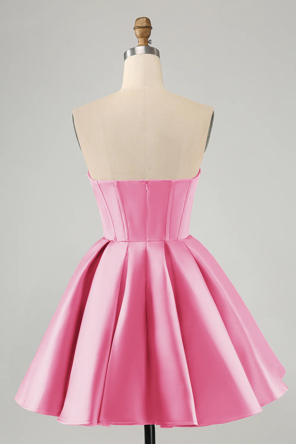 A Line Cute Sweetheart Corset Homecoming Dress with Beading
