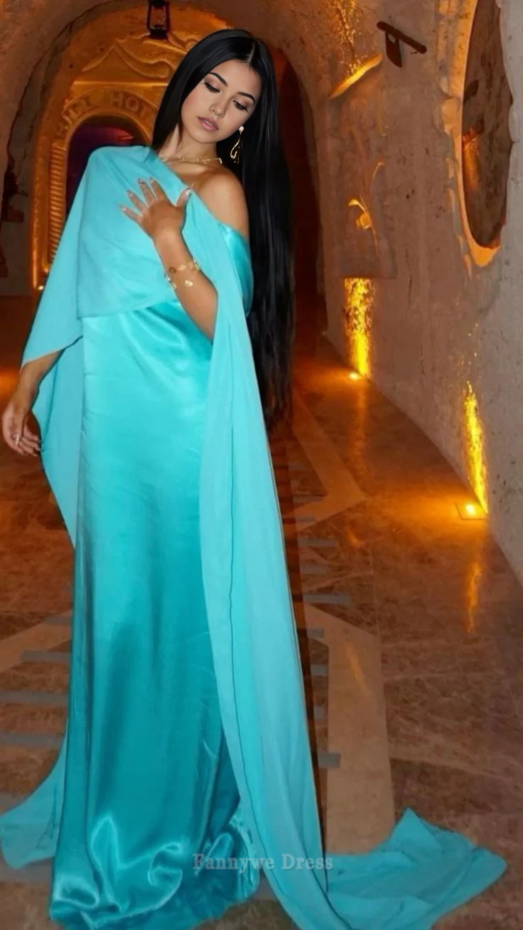 Sheath Elegant Off Shoulder Satin Blue Long formal dresses Bridesmaid Dresses evening gown Prom Dress