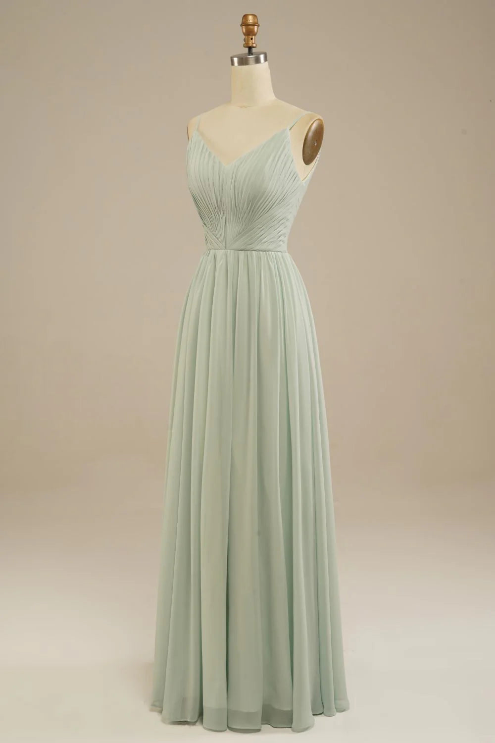 A-Line Floor Length Bridesmaid Dress