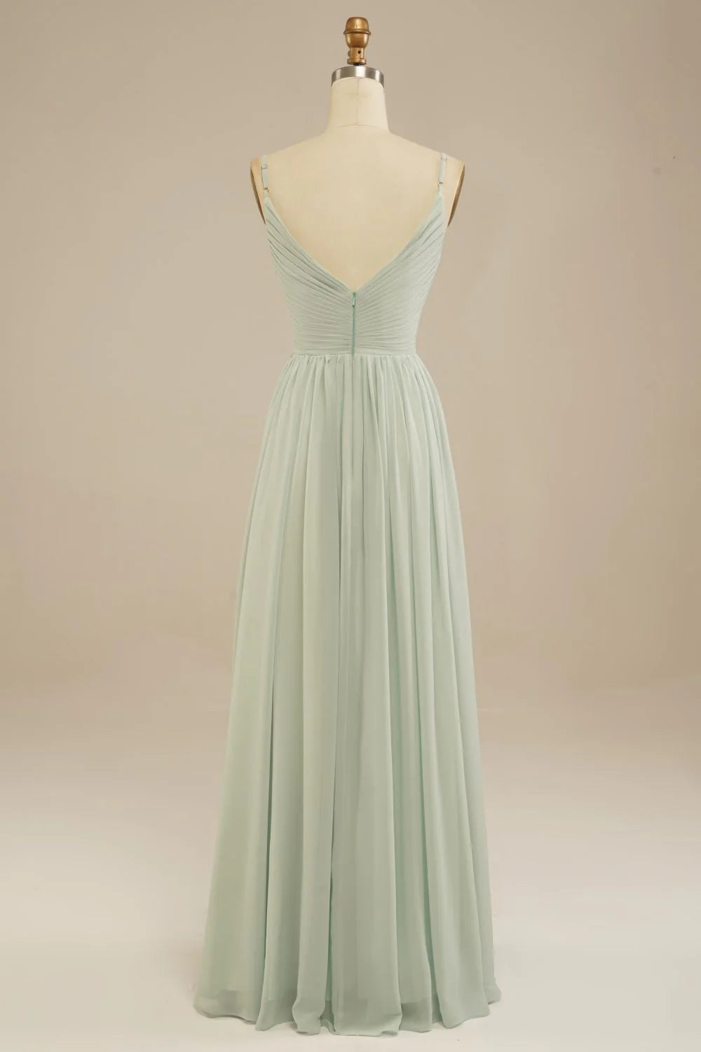 A-Line Floor Length Bridesmaid Dress