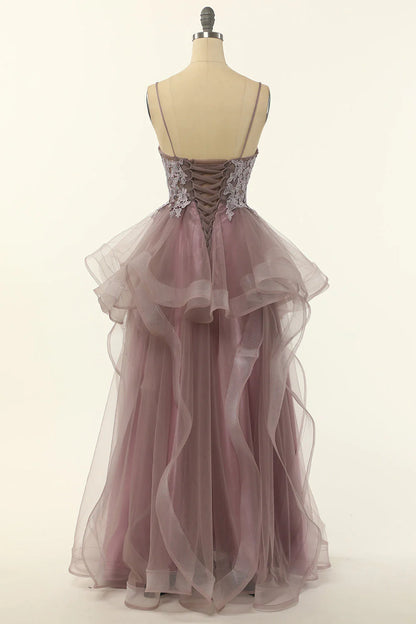 Tulle Appliques Prom Dress