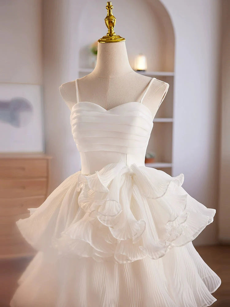 Sweetheart Neck Organza Short Prom Dress