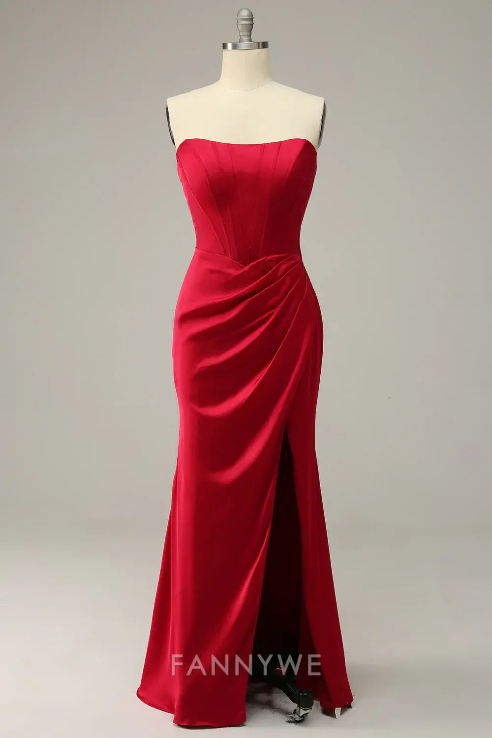 FannyWe Elegant Off The Shoulder Burgundy Sheath Prom Dress formal wear dresses