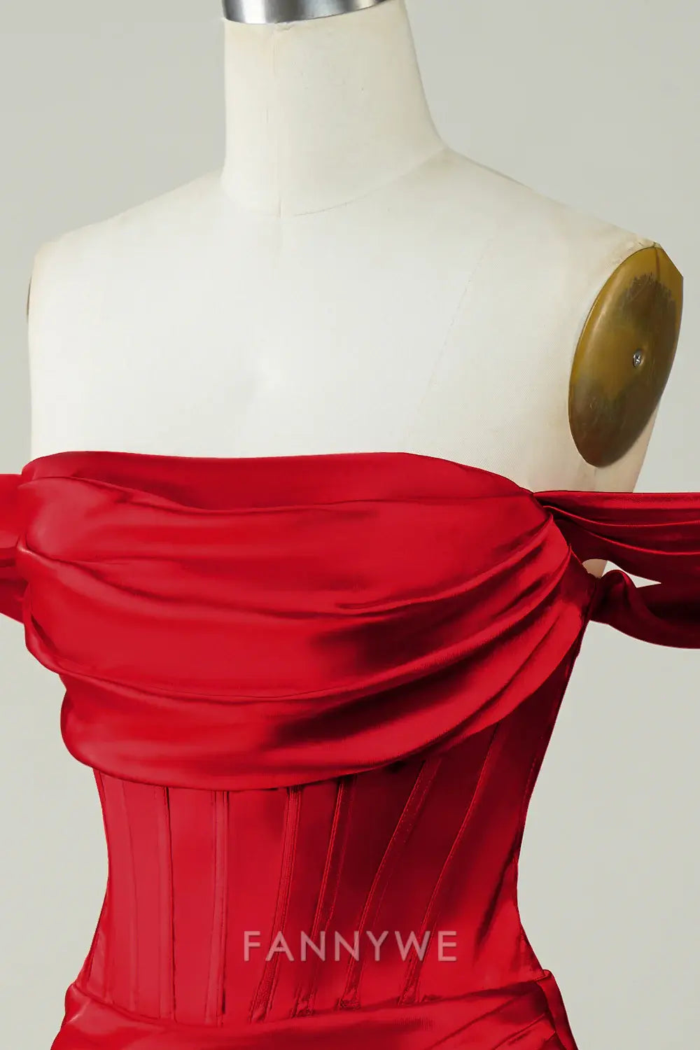 FannyWe Elegant Red Off the Shoulder Asymmetrical Tight Short Homecoming Dress formal wear dresses
