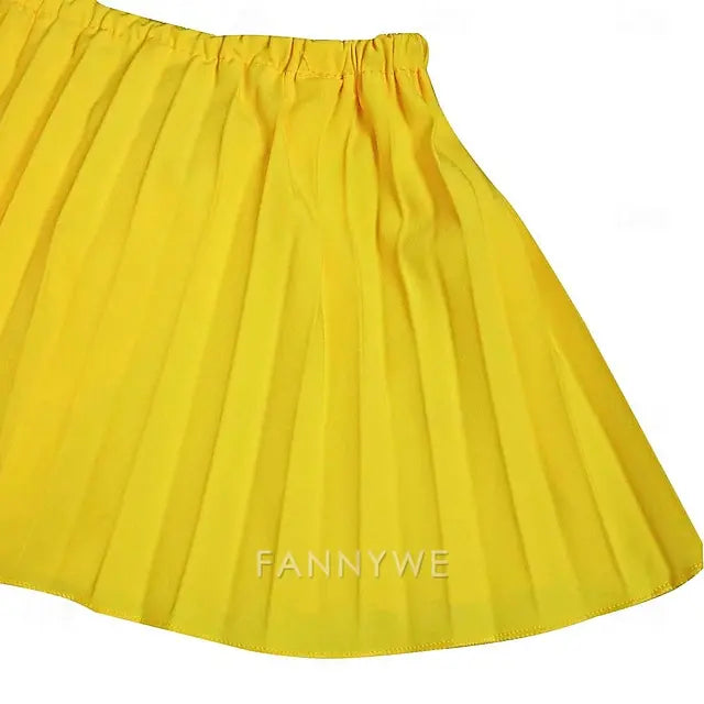 FannyWe Simple A-Line Quinceanera Dresses Elegant Dress Wedding Wedding Guest Floor Length Short Sleeve Off Shoulder Polyester Backless with Pleats