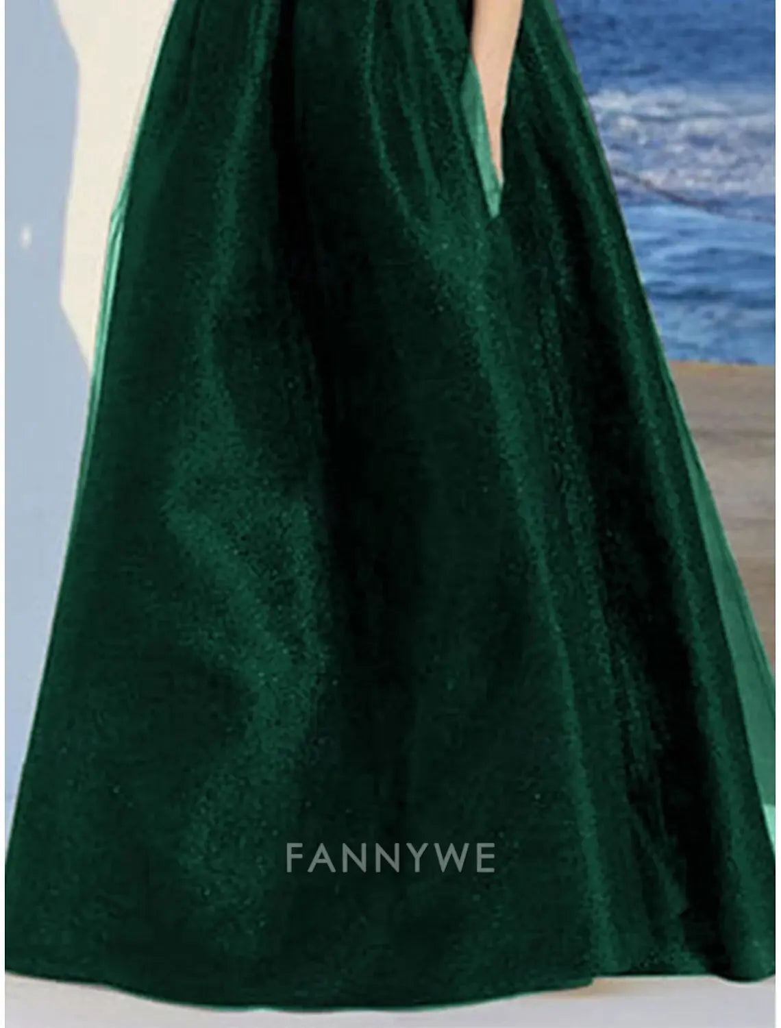 FannyWe Simple A-Line Quinceanera Dresses Elegant Dress Wedding Wedding Guest Floor Length Sleeveless V Neck Polyester Backless with Pleats