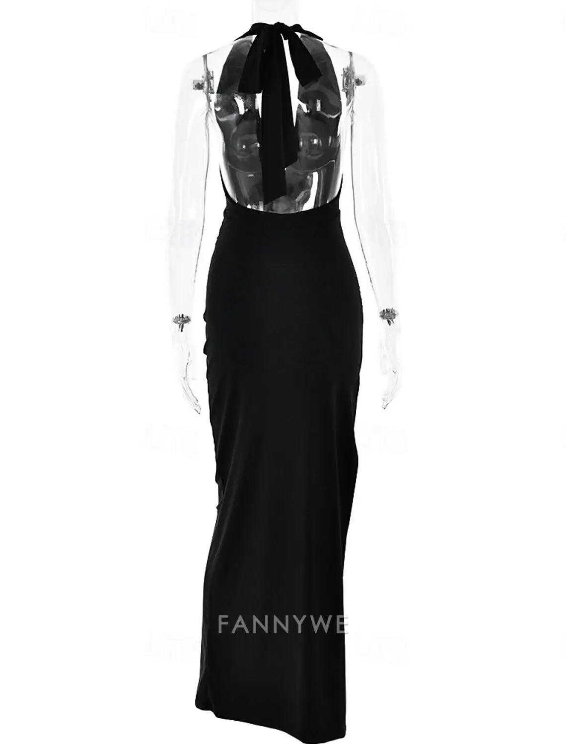 FannyWe Simple Mermaid / Trumpet Party Dresses Yellow Satin Dress Wedding Wedding Guest Floor Length Sleeveless Halter Neck With Ruched Details