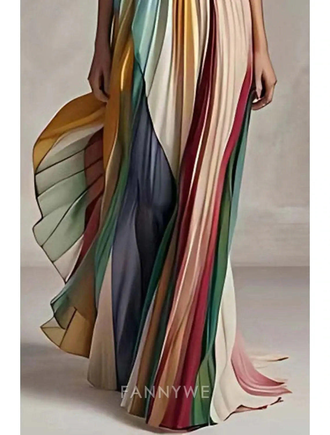 FannyWe Simple Women's Long Dress Maxi Dress Prom Dress Party Dress Elegant Fashion Party Special Occasion Regular Fit Multicolor Sleeveless Off Shoulder Apricot Summer