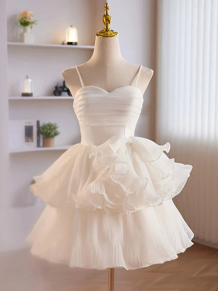 Sweetheart Neck Organza Short Prom Dress