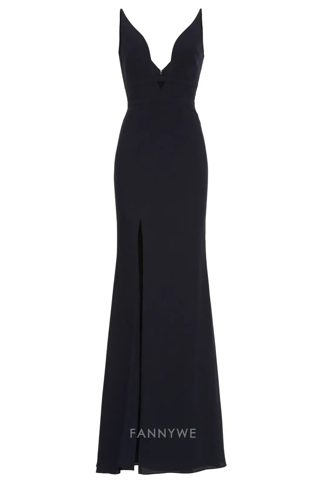 Gorgeous Spaghetti Strap Plunging Keyhole Slit Mermaid Maxi Dress Evening Dress