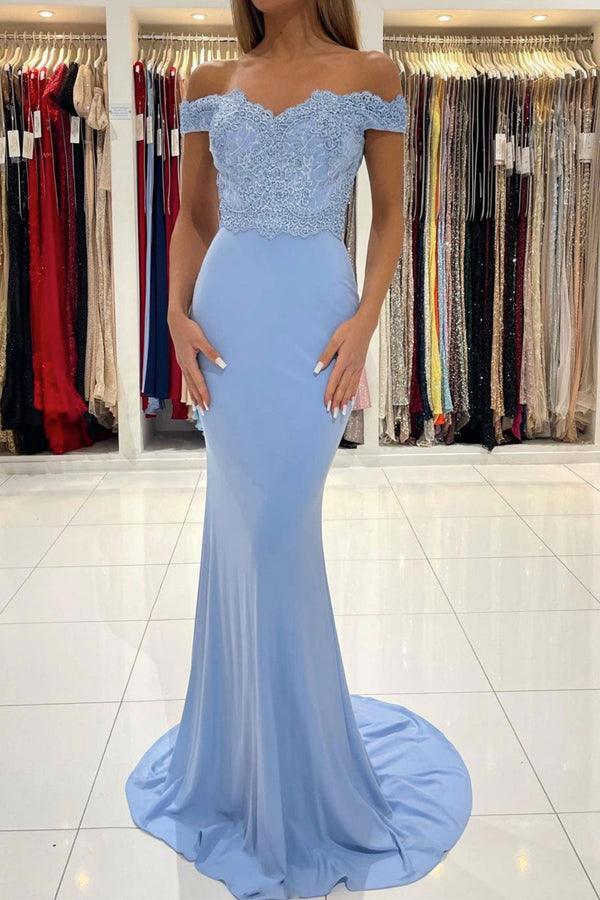 Mermaid Chiffon Lace Long Prom Dress