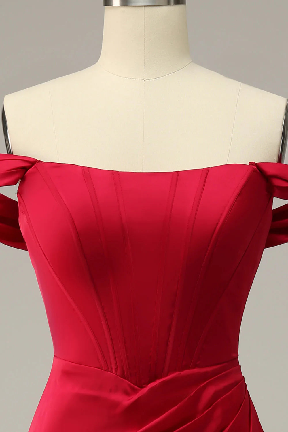 Plus Size Meerjungfrau-Ballkleid mit schulterfreiem Schnitt und Schlitz