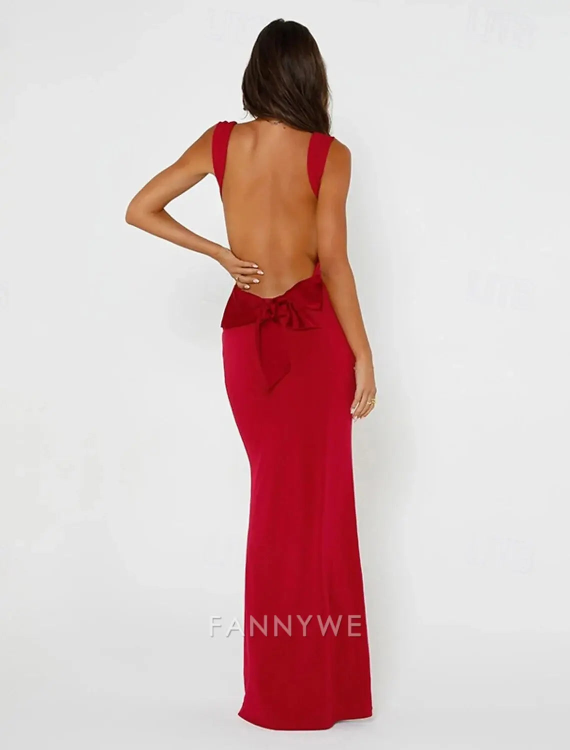 FannyWe Vestido largo sencillo para mujer Vestido maxi Vestido de fiesta Vestido casual Vestido de verano Elegante Moda Fiesta al aire libre Vacaciones Corte regular Liso Sin mangas Tirantes Negro Rosa Rojo Verano Primavera