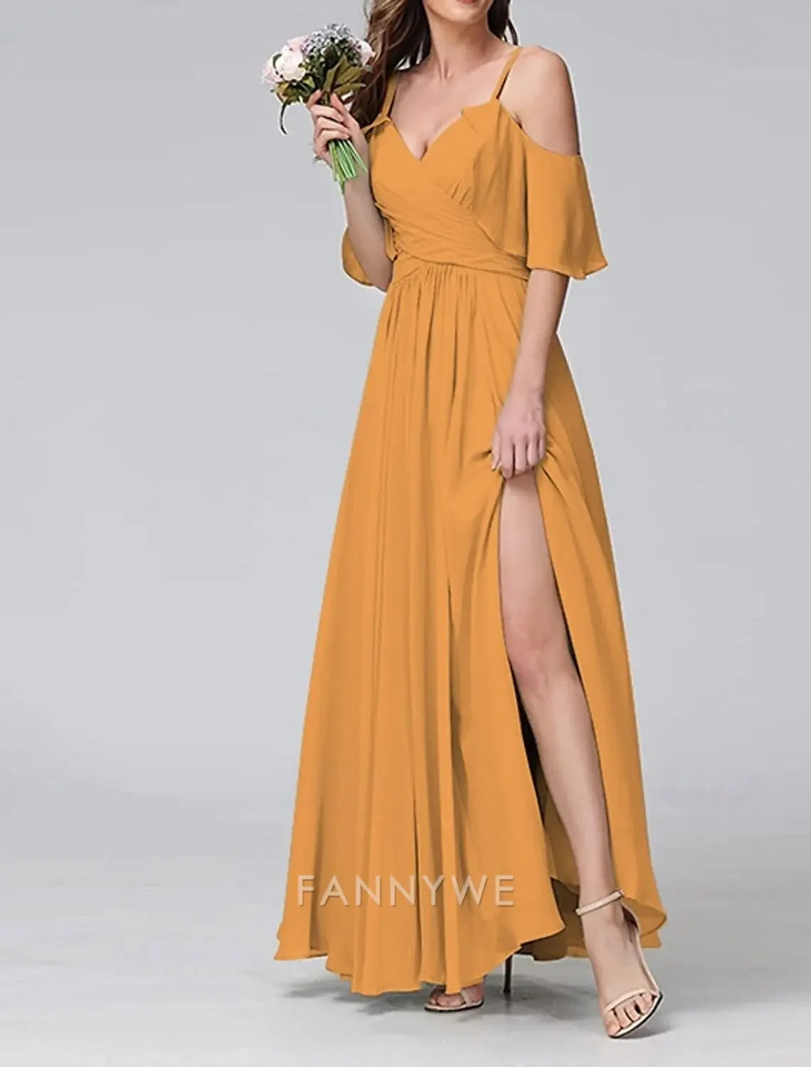 FannyWe Simple Women's Long Dress Maxi Dress Prom Dress Party Dress Cocktail Dress Fashion Party Special Occasion Date Regular Fit Plain Short Sleeve V Neck Yellow Light Green Blue Green Summer