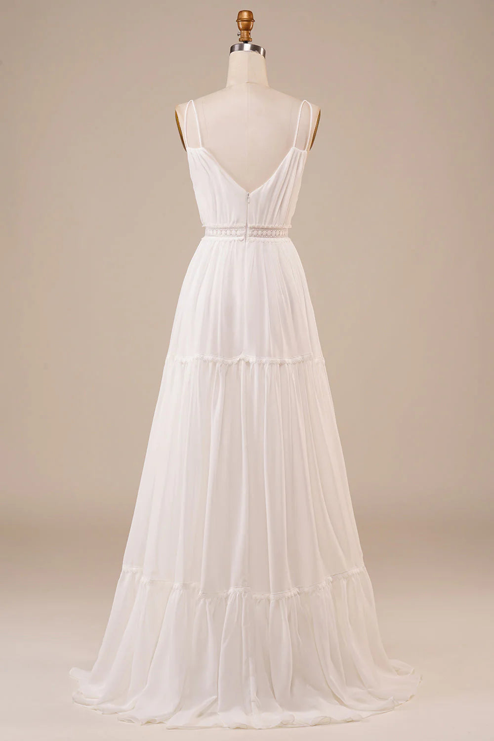 Vestido de novia largo sencillo de corte A