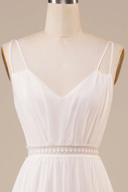 Vestido de novia largo sencillo de corte A