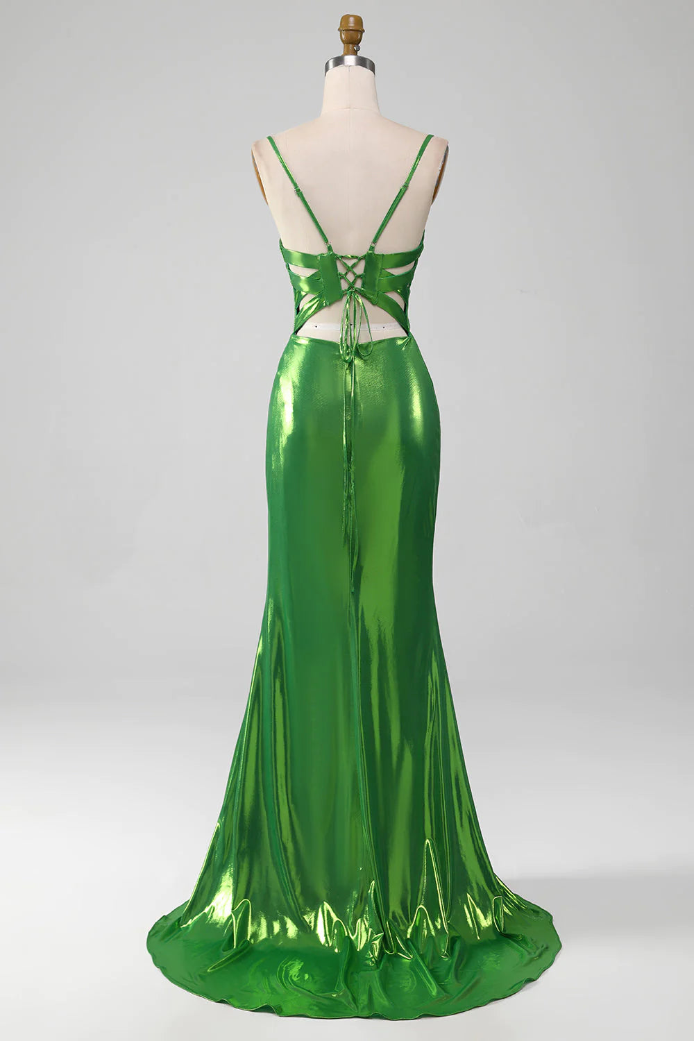 Vestido de fiesta sencillo de sirena rosa intenso brillante con abertura